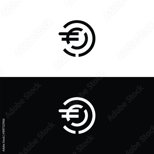 A distinctive line art logo featuring a stylized letter 'C' or circle with a Euro currency symbol and thick speed lines, signifying fast financial transactions.
