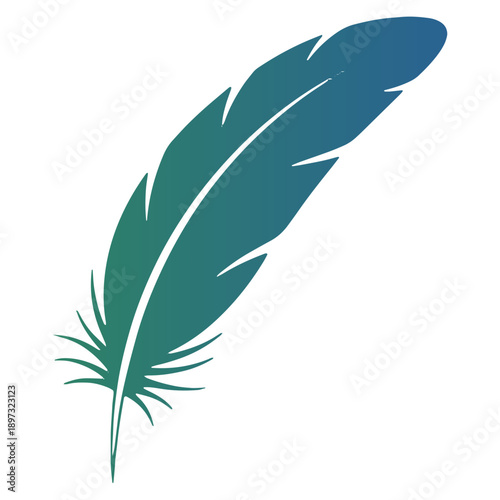 Colorfull Bird Feather Icon