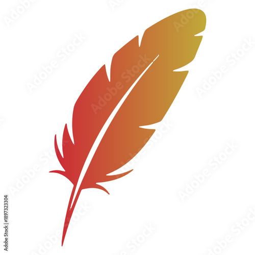 Colorfull Bird Feather Icon