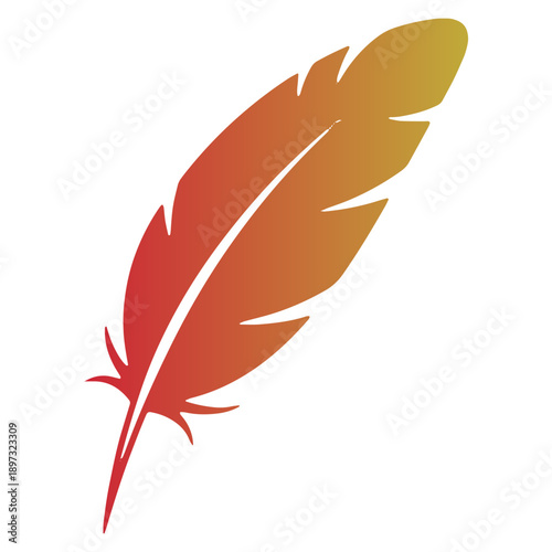 Colorfull Bird Feather Icon