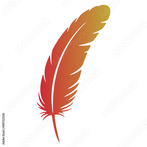 Colorfull Bird Feather Icon