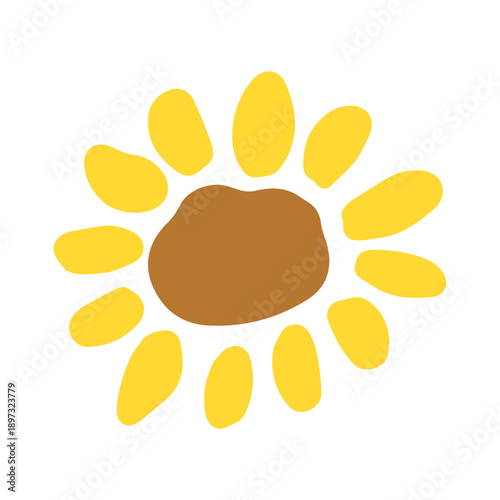 hand drawn sunflower