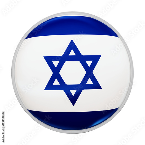 israel flag button