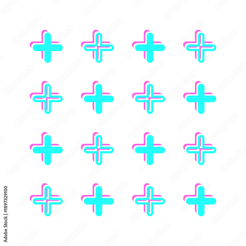 Obraz premium glitch shape pattern