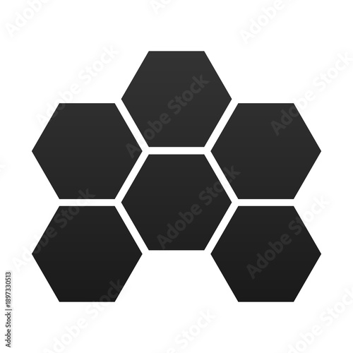 dark hexagon shape infographic