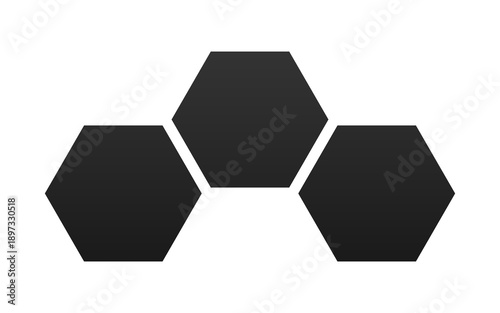 dark hexagon shape infographic