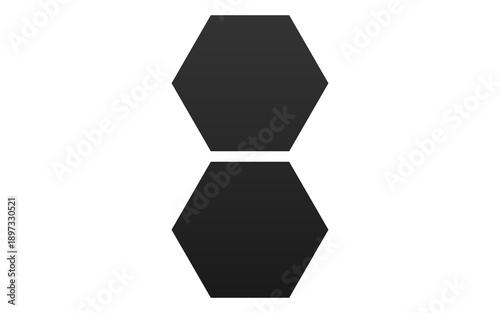 dark hexagon shape infographic
