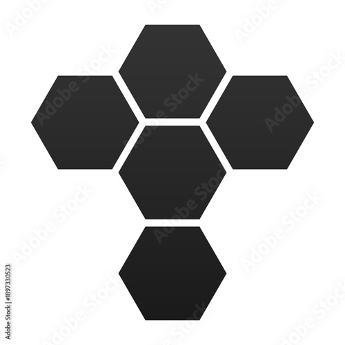 dark hexagon shape infographic