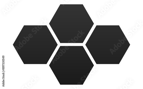 dark hexagon shape infographic