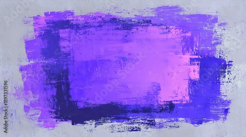 Elegant photo of Abstract purple and blue oil paint brushstrokes on a textured grey background .Made Genarative AI
