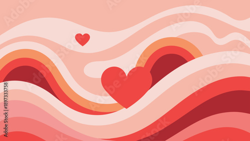 abstract background with hearts