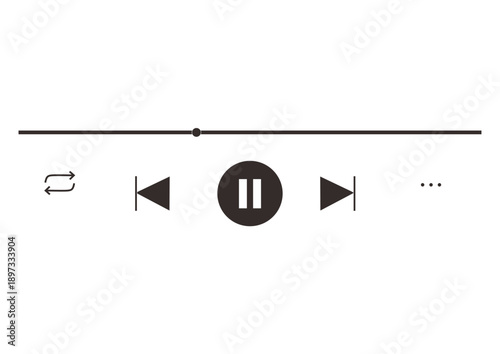 Minimalist Music Player Interface