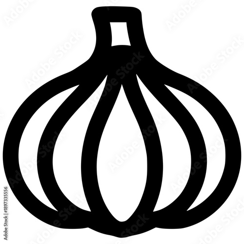 Simple garlic vector illustration isolated on a white background