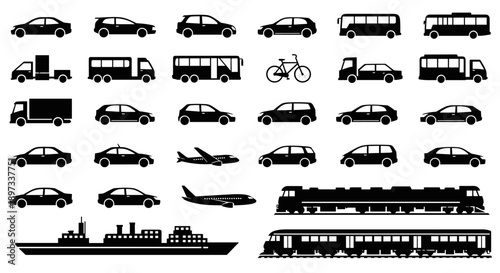 Collection of elegant deer silhouettes, showcasing diverse poses and sizes, perfect for nature, wildlife, and design projects, capturing the grace of these majestic animals