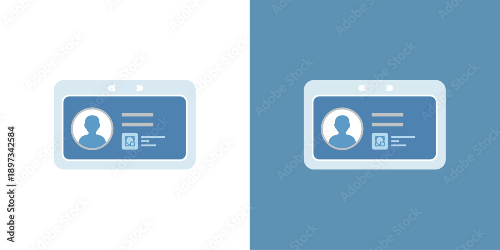 Fototapeta premium Identification cards displayed on digital devices showcasing personal details