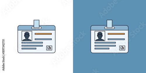 Identification cards displayed on contrasting backgrounds with distinct visual representations