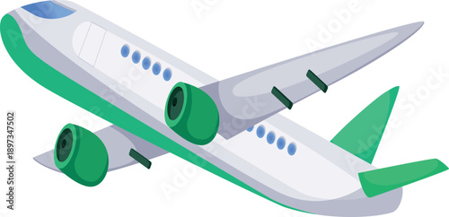vector illustration of airplane