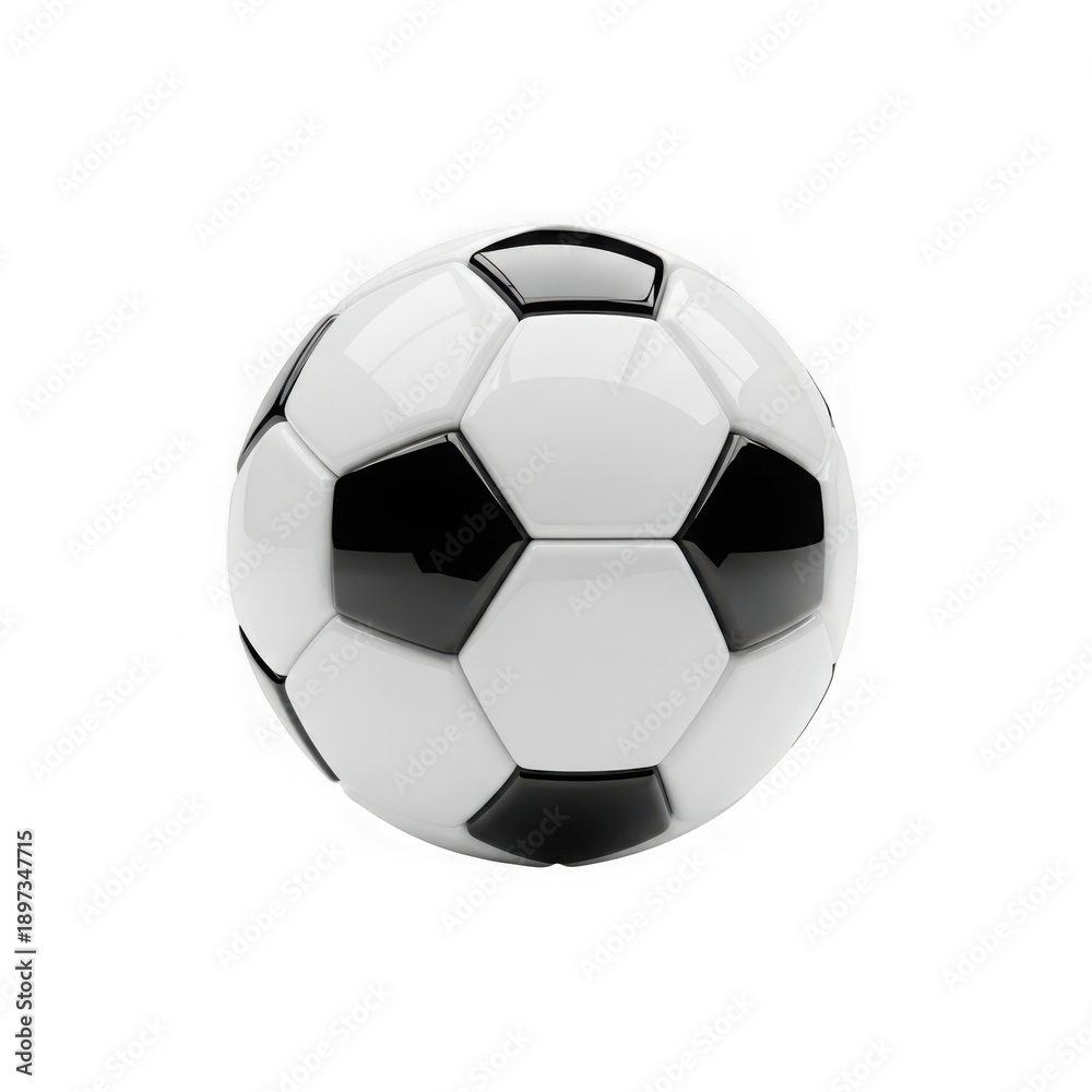 Naklejka premium High-quality 3d rendered soccer ball with realistic details and shading isolated on transparent background