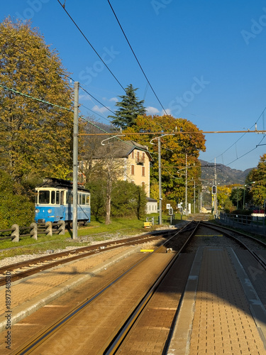 Tableau sur toile An old carriage from the historic Vigezzina-Centovalli line on display at the Sa