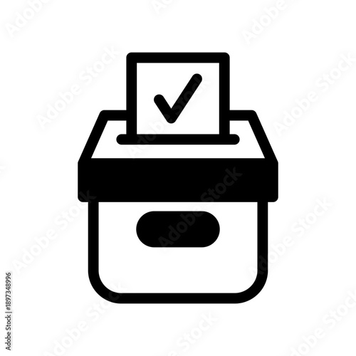Voting Box icon, vector, illustration