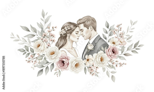 Picture of the bride and groom 