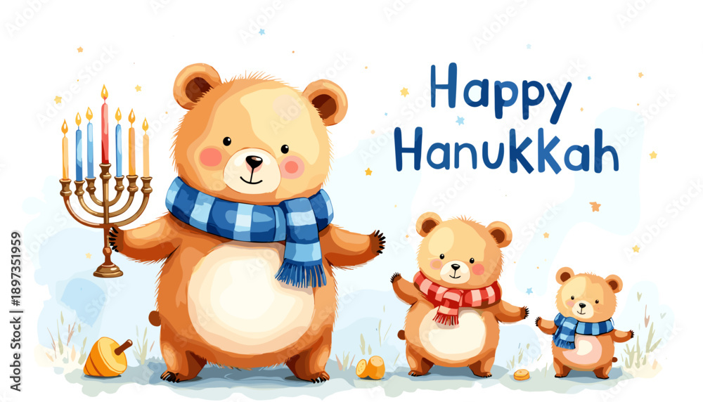 Fototapeta premium hanukkah banner, hanukkah poster, happy hanukkah design, festival of lights banner, hanukkah background, hanukkah celebration poster, jewish holiday banner, menorah design, hanukkah menorah illustrati