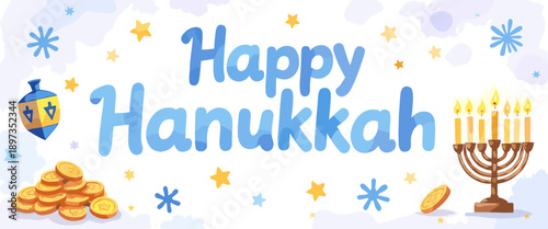 hanukkah banner, hanukkah poster, happy hanukkah design, festival of lights banner, hanukkah background, hanukkah celebration poster, jewish holiday banner, menorah design, hanukkah menorah illustrati
