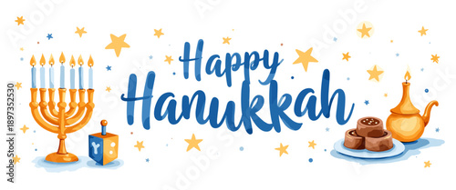 hanukkah banner, hanukkah poster, happy hanukkah design, festival of lights banner, hanukkah background, hanukkah celebration poster, jewish holiday banner, menorah design, hanukkah menorah illustrati