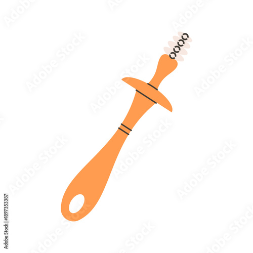 Colorful, different types of toothbrush illustrations for dental hygiene and oral care