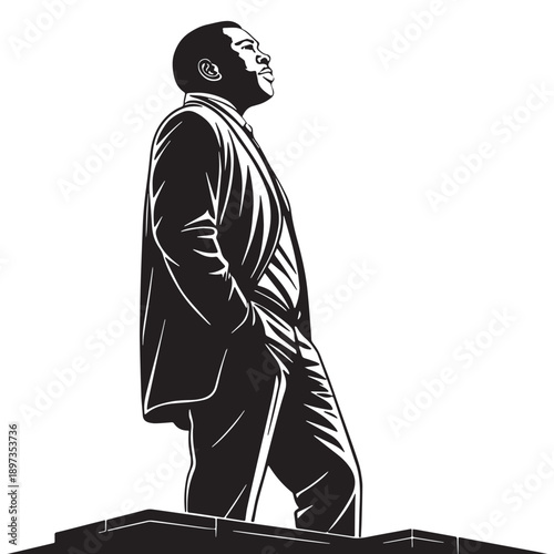 Black accountability Silhouette Vector, High Quality Illustration on White Background