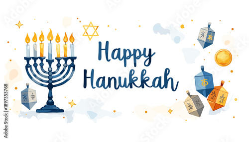 hanukkah banner, hanukkah poster, happy hanukkah design, festival of lights banner, hanukkah background, hanukkah celebration poster, jewish holiday banner, menorah design, hanukkah menorah illustrati