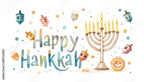 hanukkah banner, hanukkah poster, happy hanukkah design, festival of lights banner, hanukkah background, hanukkah celebration poster, jewish holiday banner, menorah design, hanukkah menorah illustrati