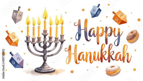 hanukkah banner, hanukkah poster, happy hanukkah design, festival of lights banner, hanukkah background, hanukkah celebration poster, jewish holiday banner, menorah design, hanukkah menorah illustrati