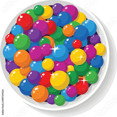 Cartoon Children Wearing Islamic Headwear.