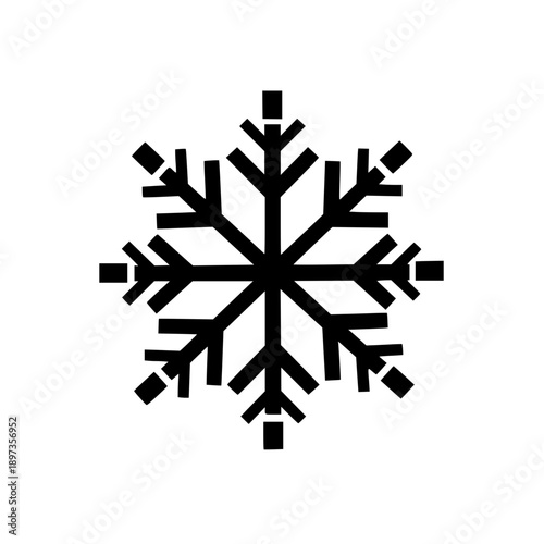 Simple Black Snowflake Design