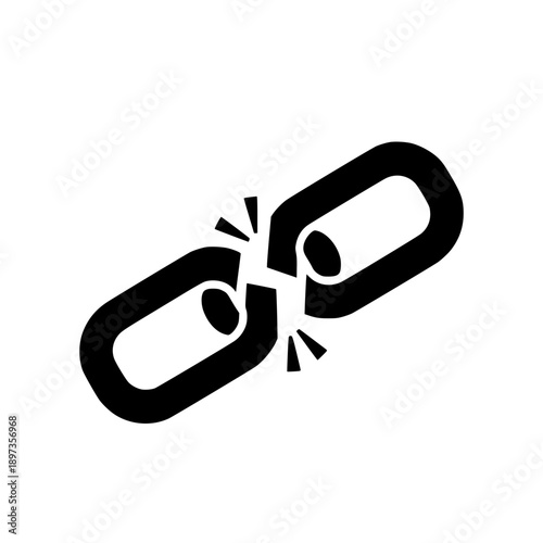 Broken Chain Simple Icon