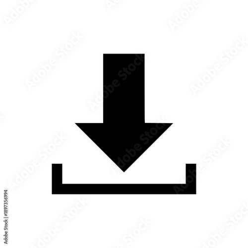 Simple Download Icon Graphic