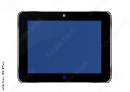 Cadre tablette tactile - Ecran vide bleu