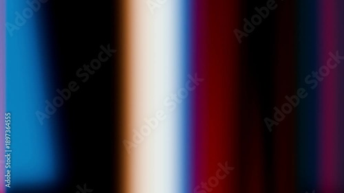 Minimalist clean smooth abstract animation dark background with dispersion glass color refraction effect, 4k seamless looping video 3d rendered