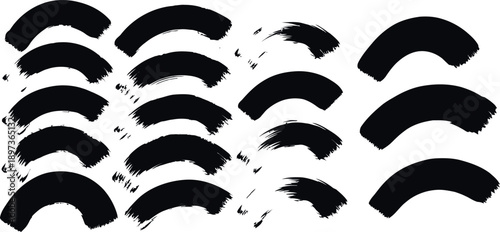 Black Paint Brush Arc Collection
