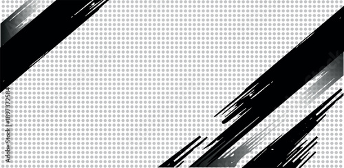 Black Grunge Diagonal Brush Stroke Texture Background with Rough Distressed Paint Marks Design Comic. Vector striped pattern grunge stripe seamless background black and white brush strokes. grungy str