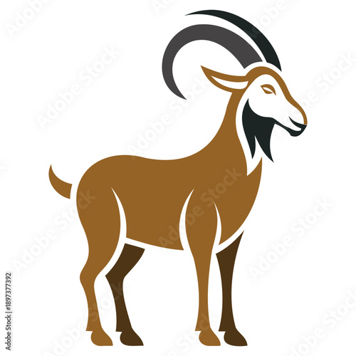 Goat Vector Mascot Design.