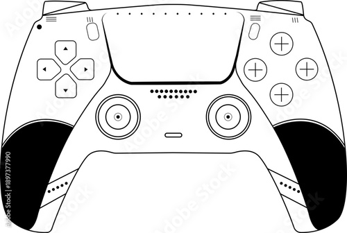 Gaming game controller vector outline