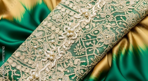 Luxury Sri Lankan Muslim Fashion Texture with Batik and Lace
