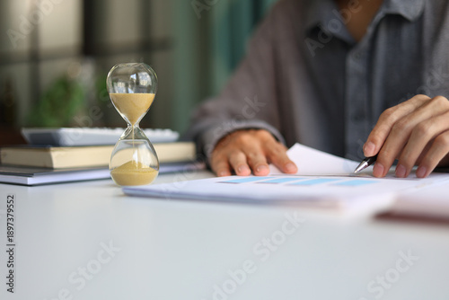 Konstfotografi Selective focus on Sand Clocks
