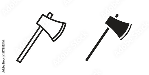 Axe icon in line design. editable stroke icons pack