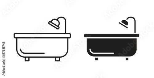 Bathroom icon in line design. editable stroke icons pack
