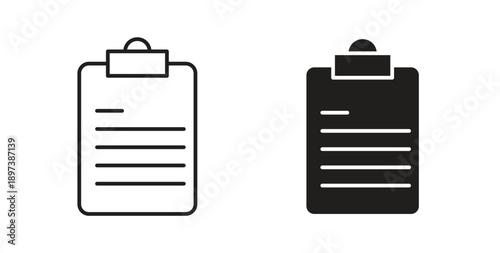 Clipboard icon in line design. editable stroke icons pack