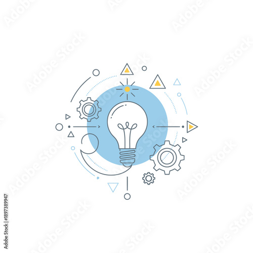 Illustration of a glowing light bulb symbolizing innovation and ideas.