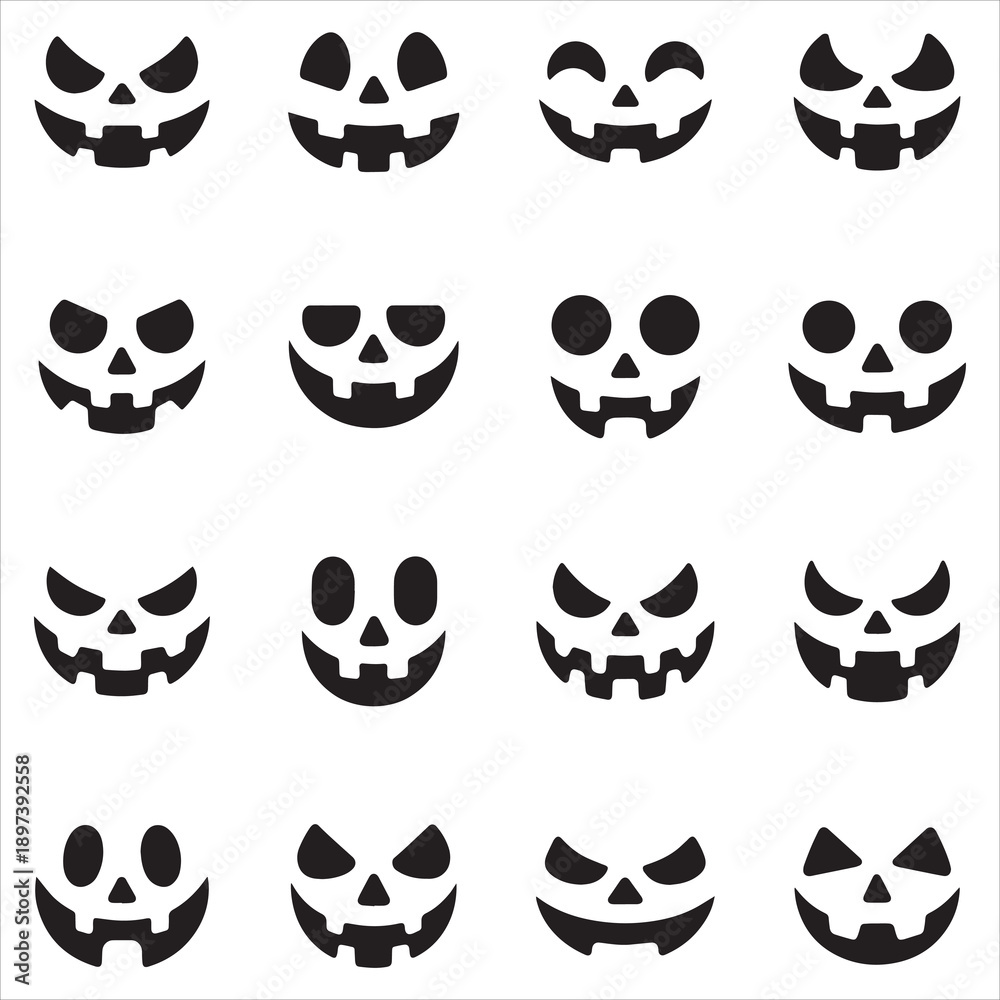 Fototapeta premium Pumpkin Face Clip Art